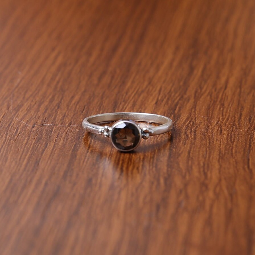 Smoky Topaz Sterling Silver Ring