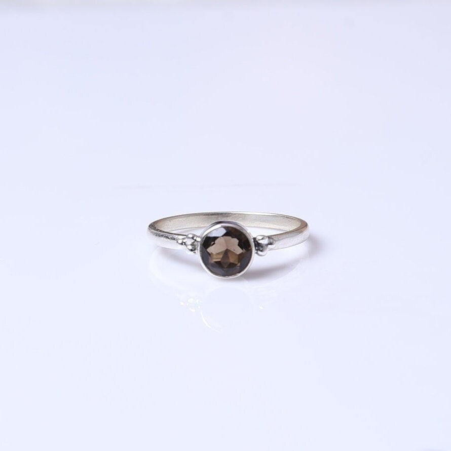 Smoky Topaz Sterling Silver Ring