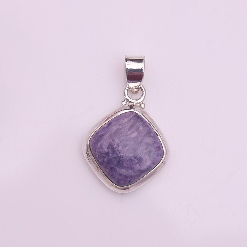 Charoite Sterling Silver Pendant