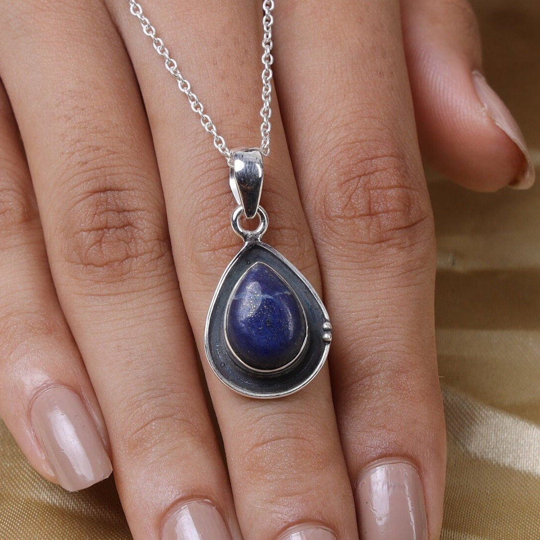 Lapis Lazuli Sterling Silver Pendant