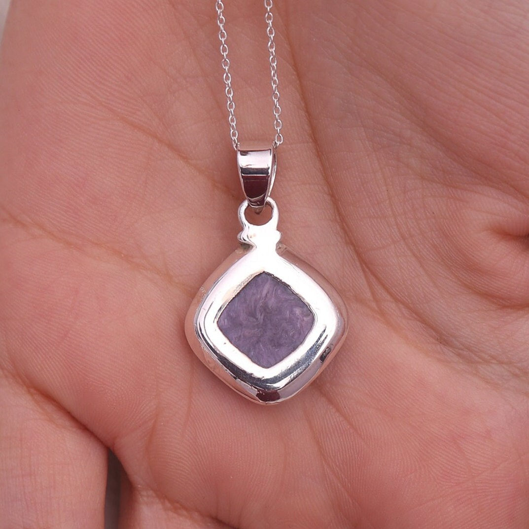 Charoite Sterling Silver Pendant