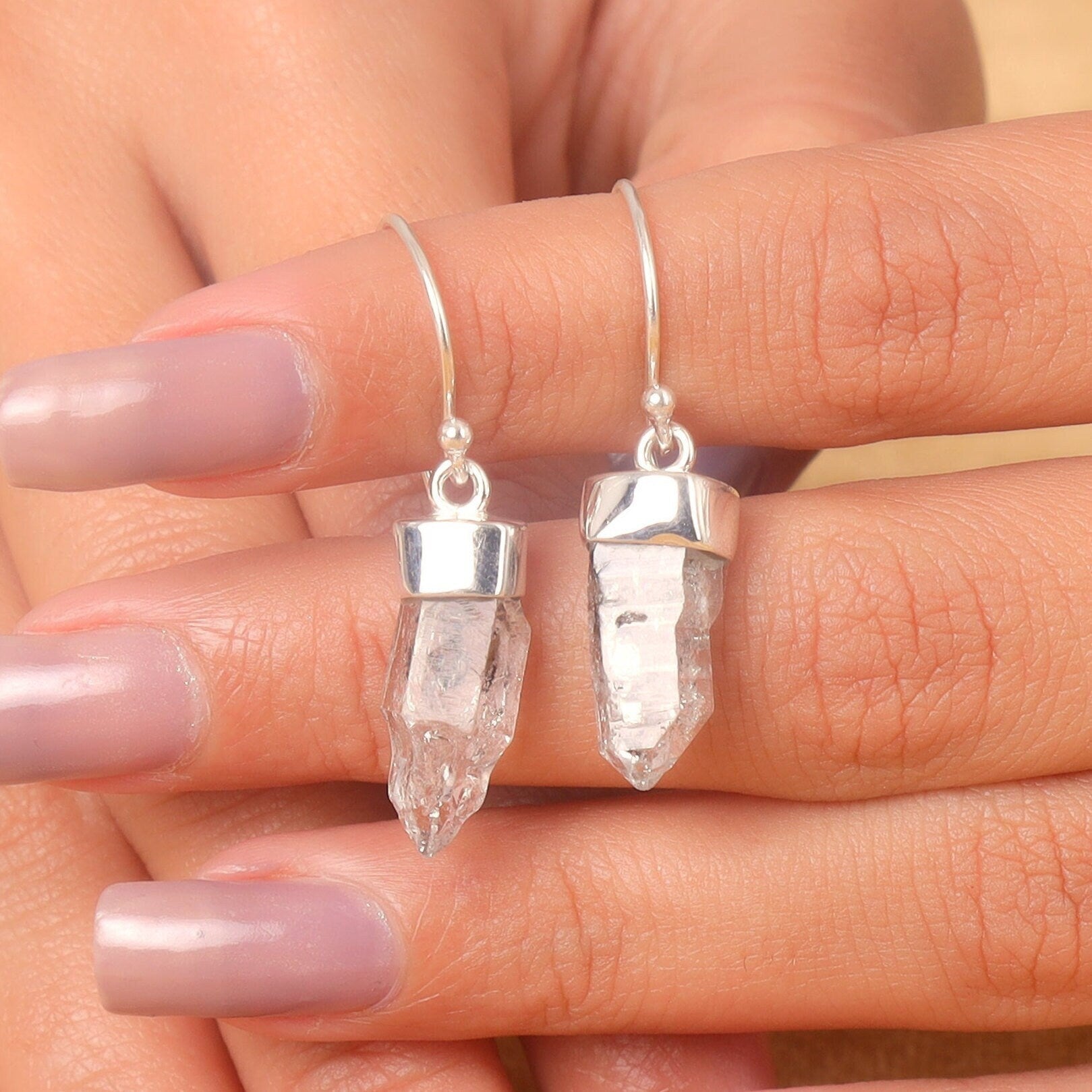 Herkimer Diamond Sterling Silver Earrings