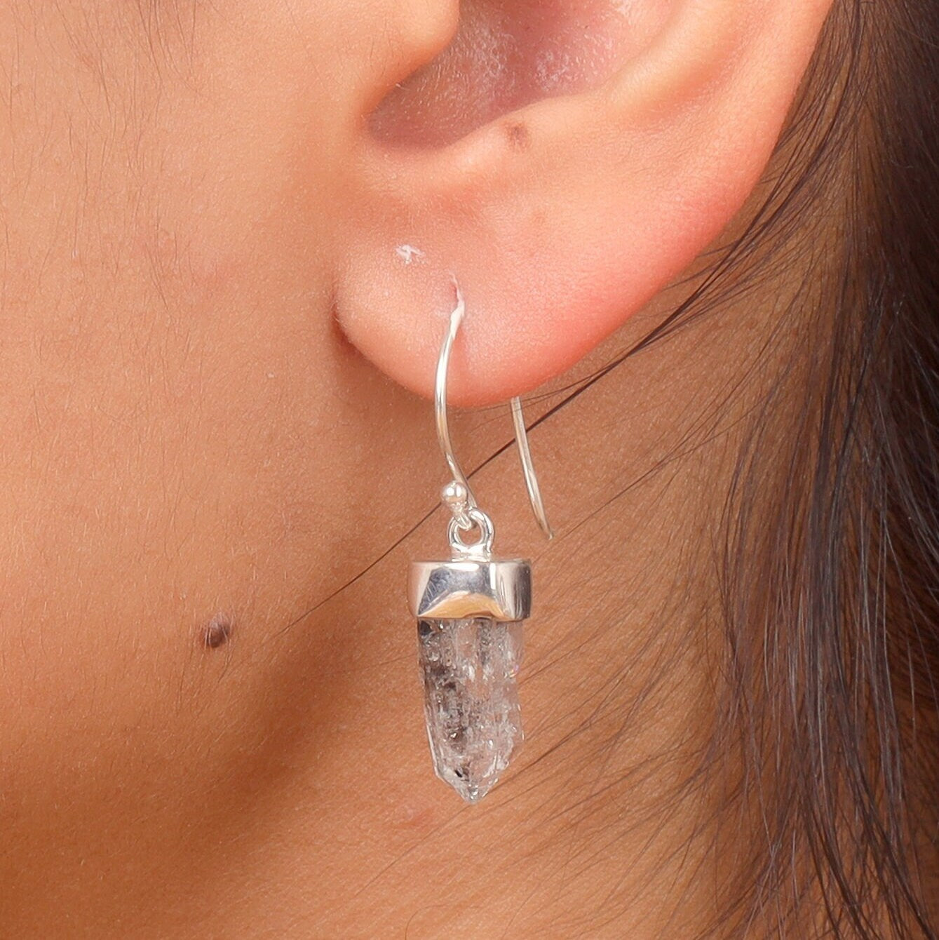 Herkimer Diamond Sterling Silver Earrings