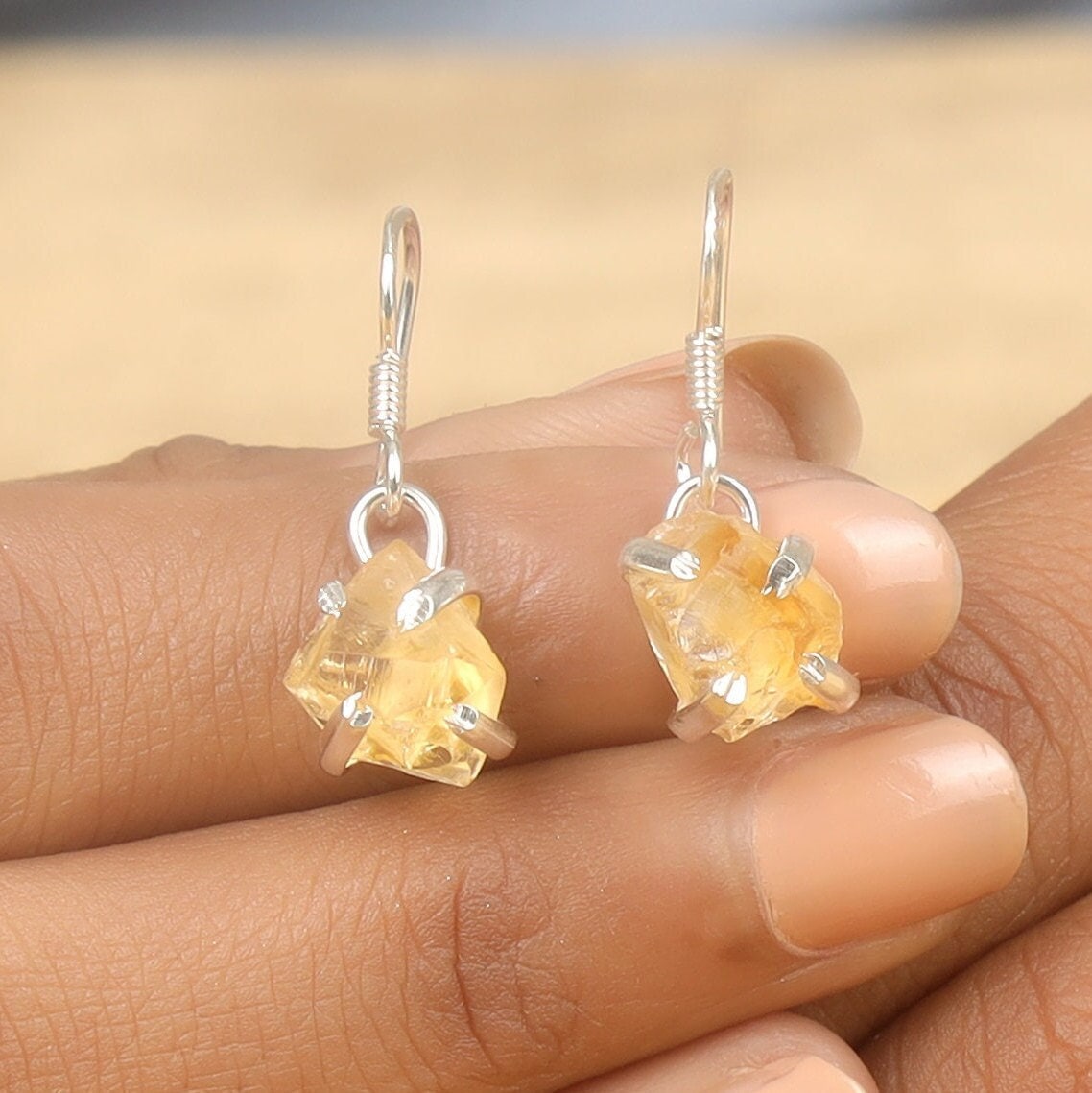 Citrine Sterling Silver Earrings