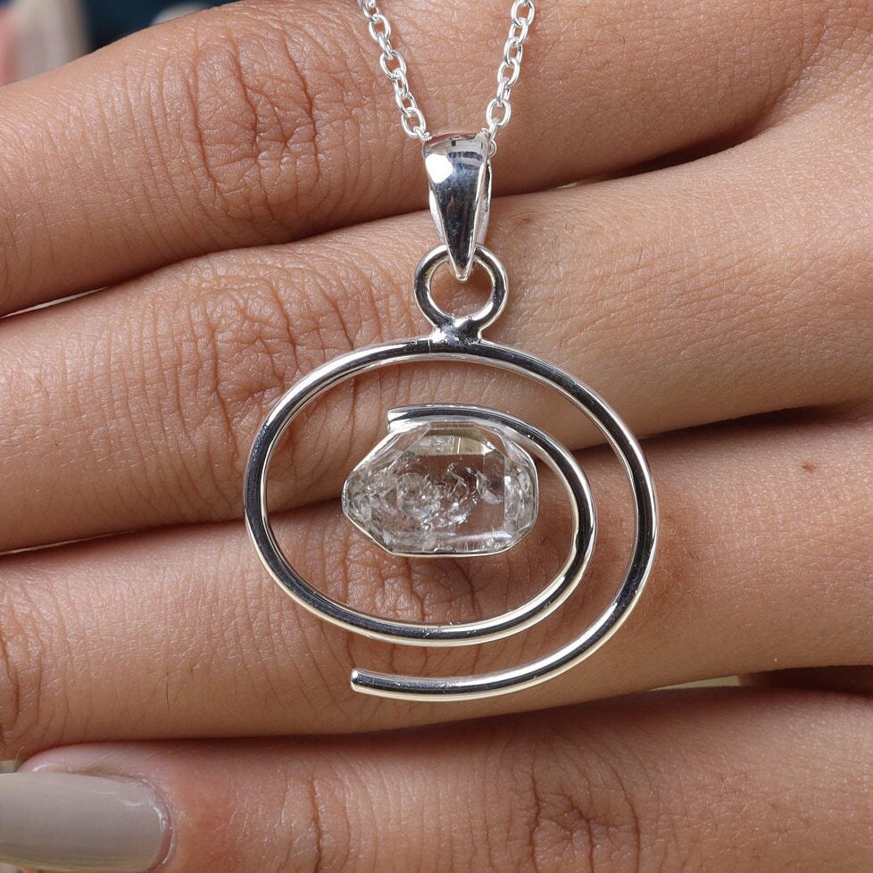 Herkimer Diamond Sterling Silver Pendant