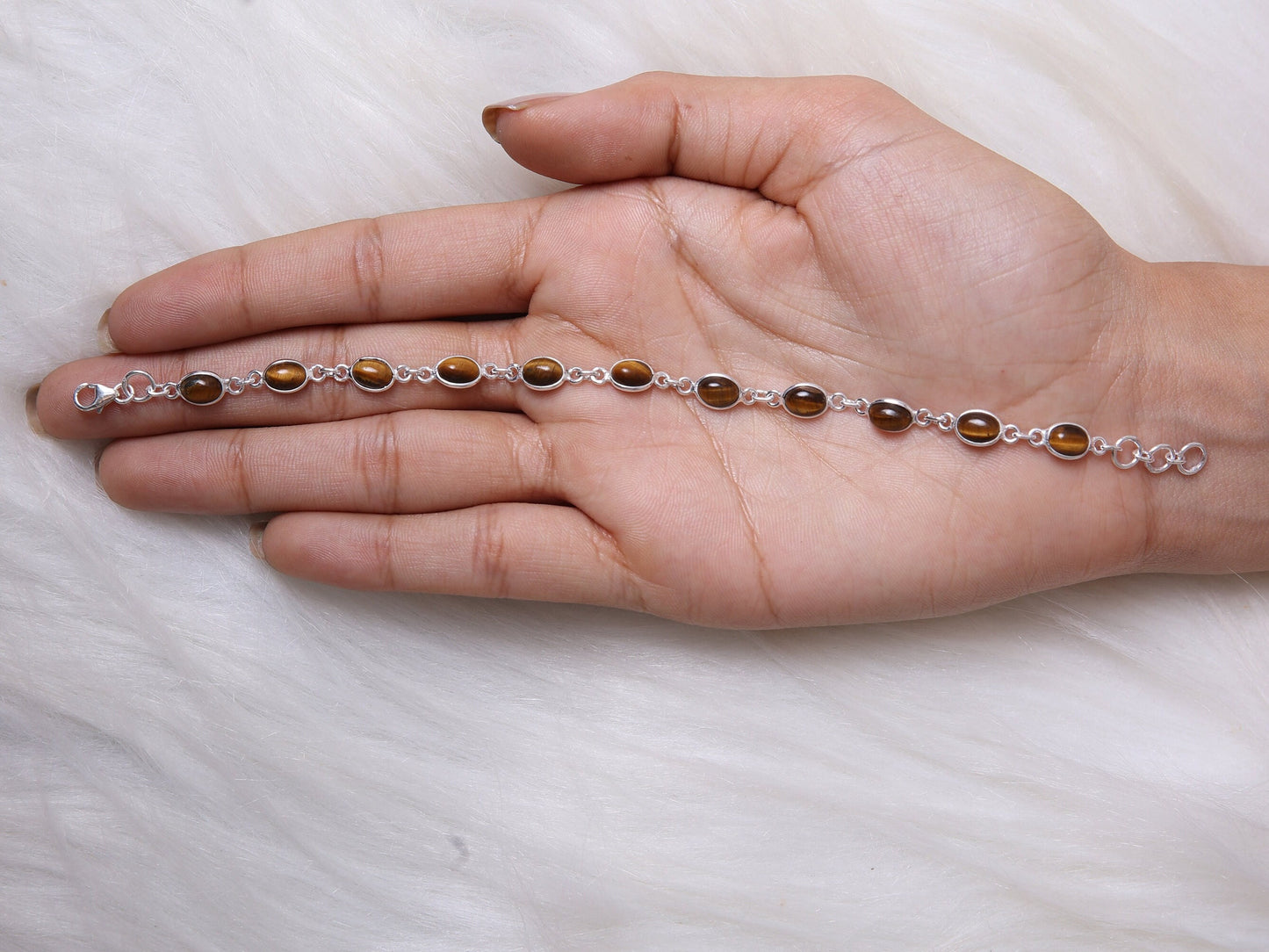 Tiger Eye Sterling Silver Bracelet