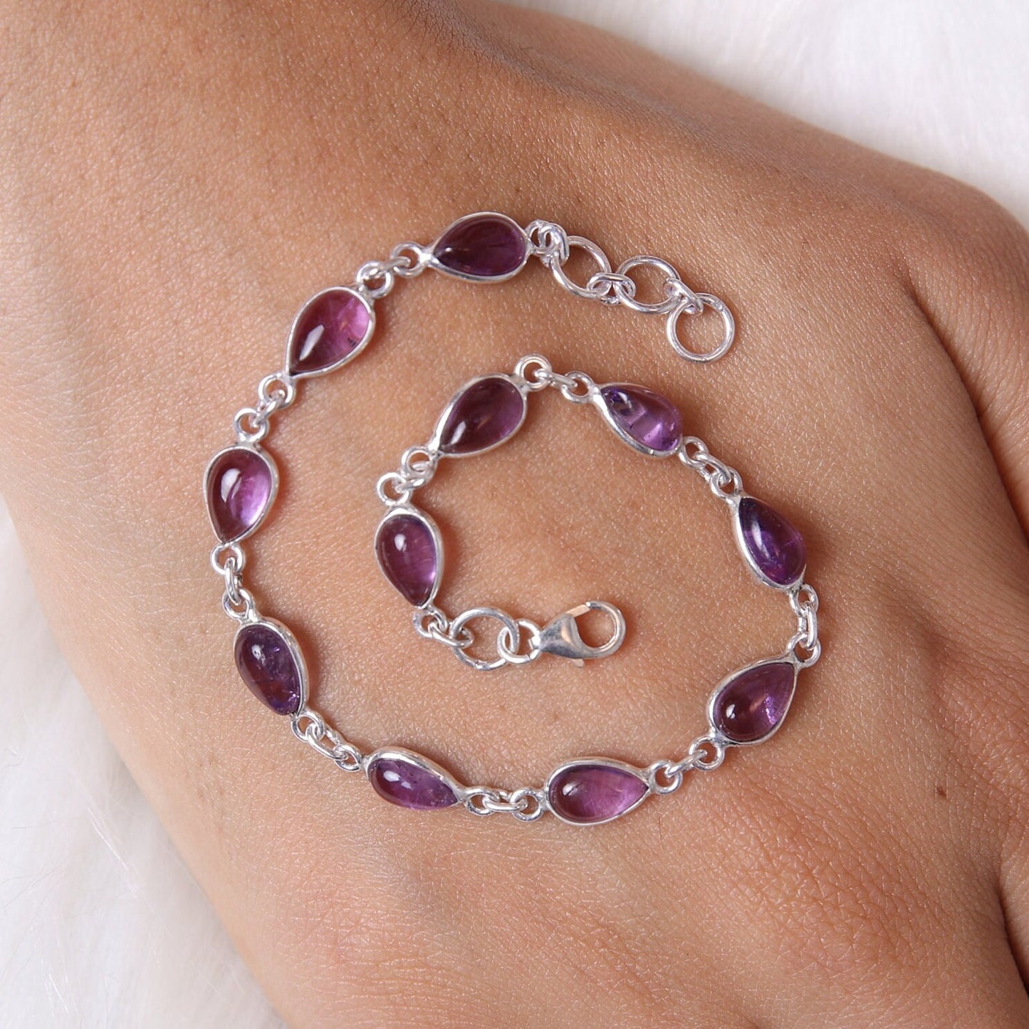 Amethyst Sterling Silver Bracelet