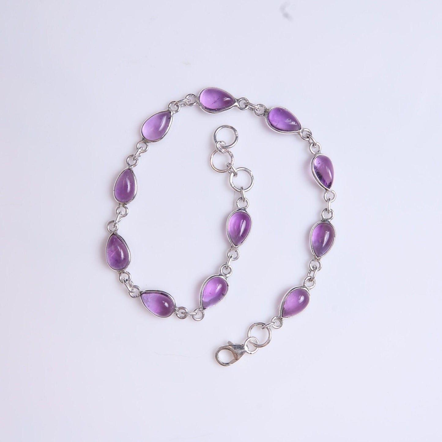 Amethyst Sterling Silver Bracelet