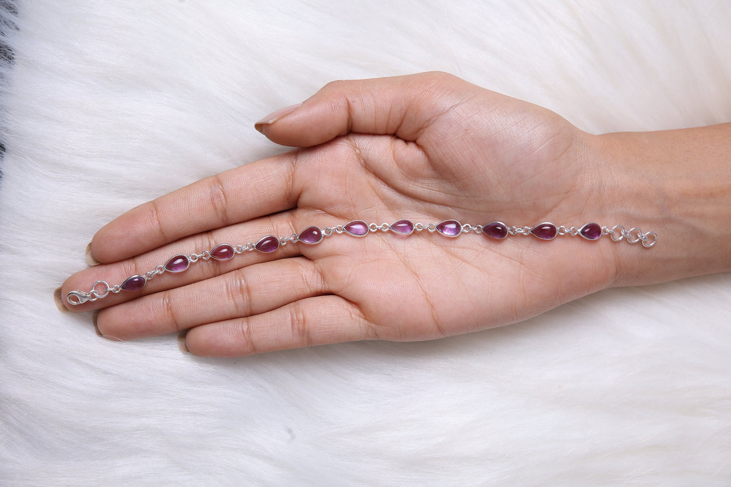 Amethyst Sterling Silver Bracelet