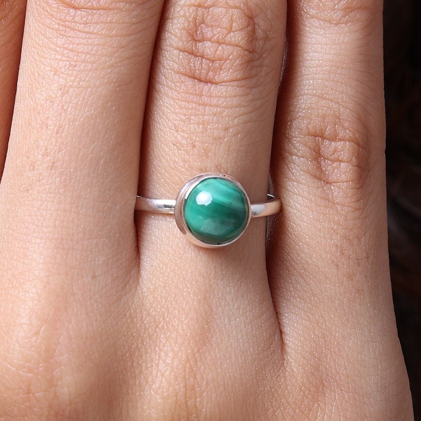 Malachite Sterling Silver Ring