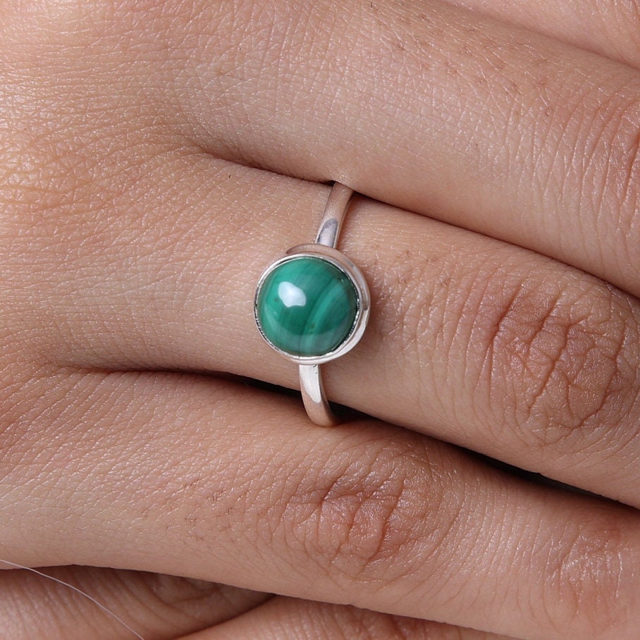 Malachite Sterling Silver Ring