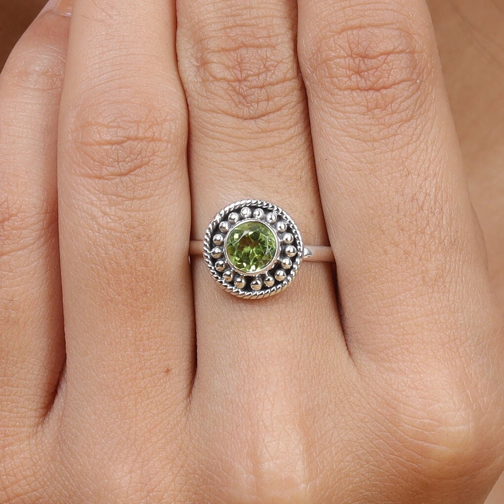 Peridot Sterling Silver Ring