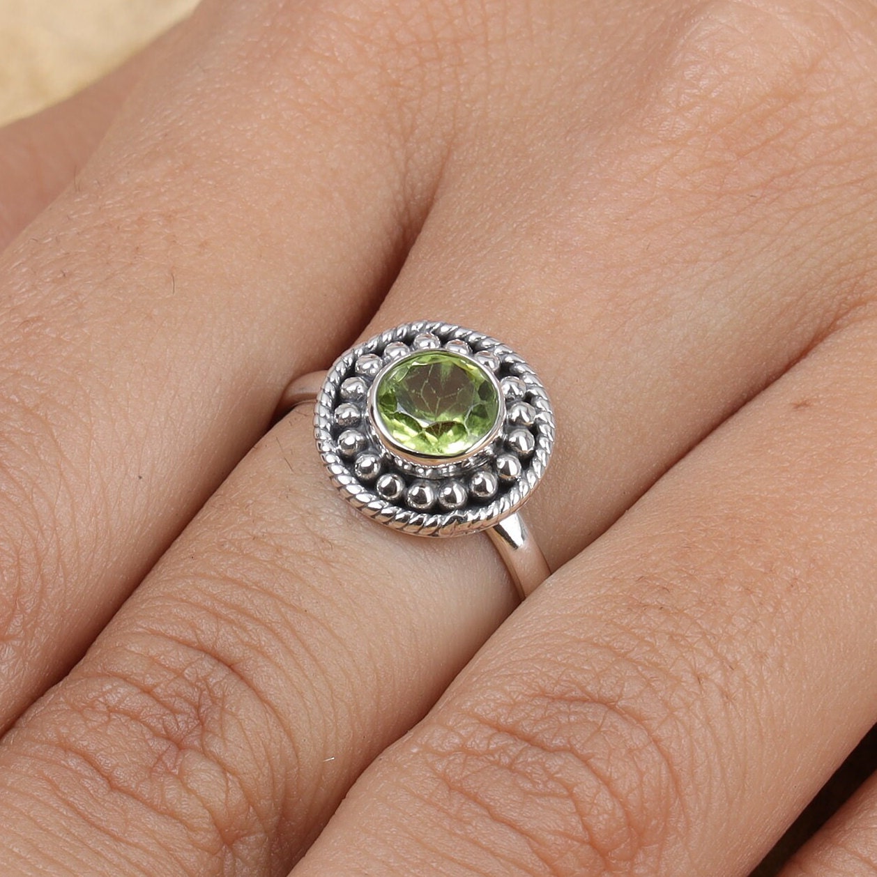 Peridot Sterling Silver Ring