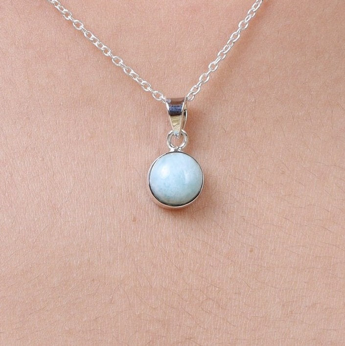 Dominican Larimar Sterling Silver Pendant