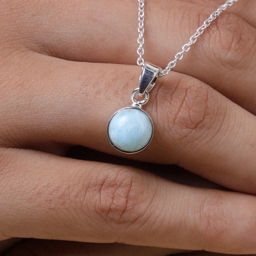 Dominican Larimar Sterling Silver Pendant