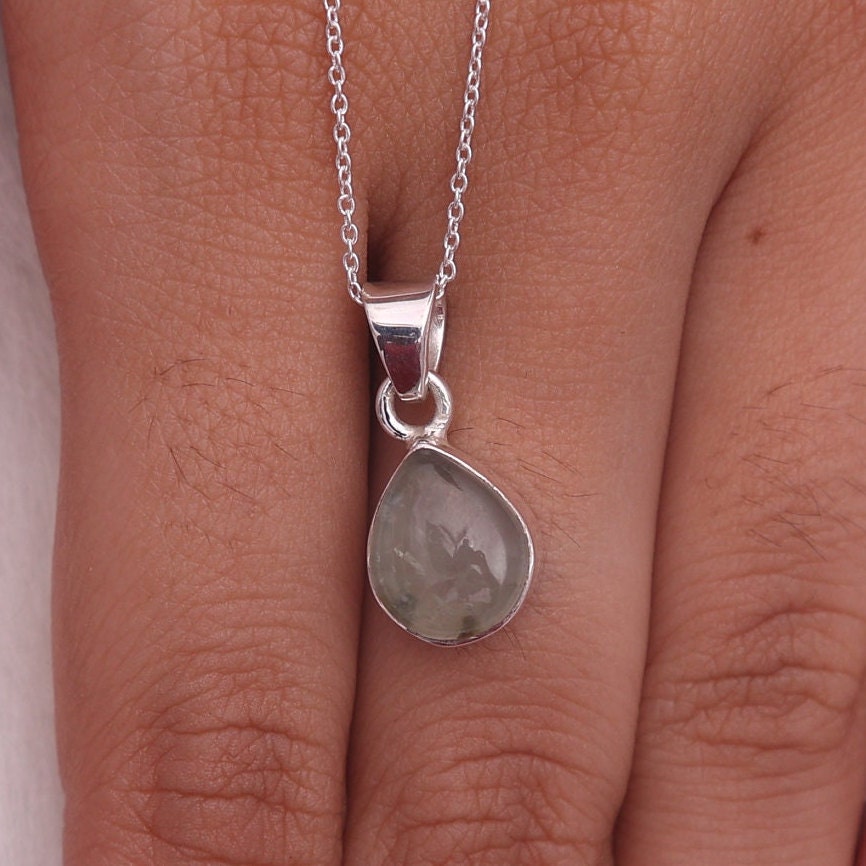 Prehnite Sterling Silver Pendant