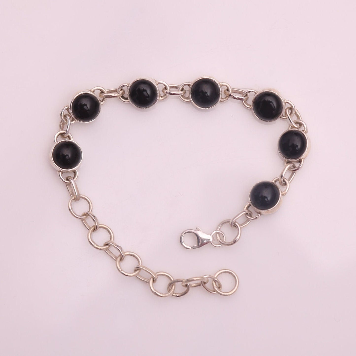 Black Onyx Sterling Silver Bracelet