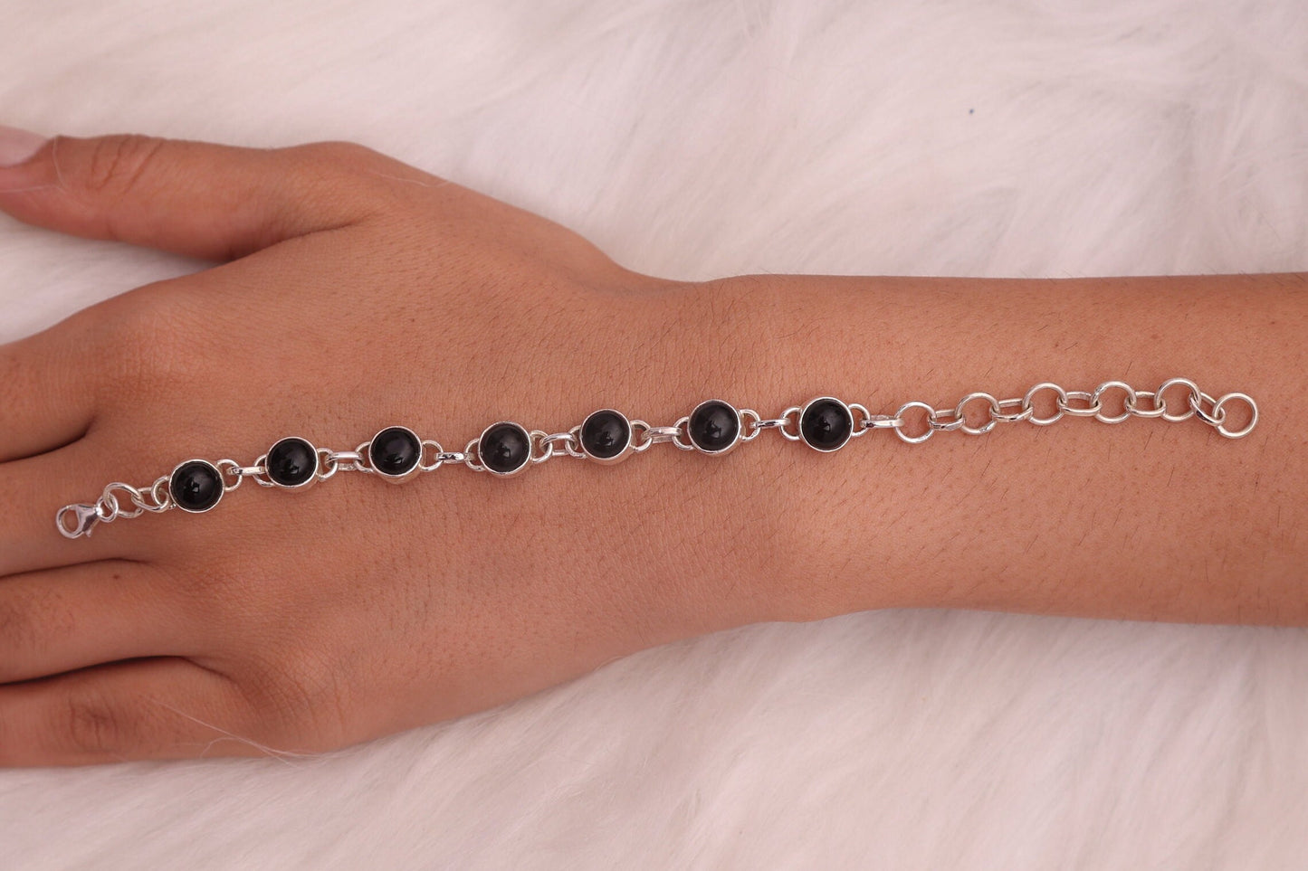 Black Onyx Sterling Silver Bracelet