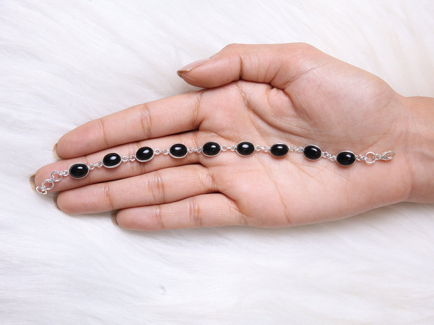 Black Onyx Sterling Silver Bracelet