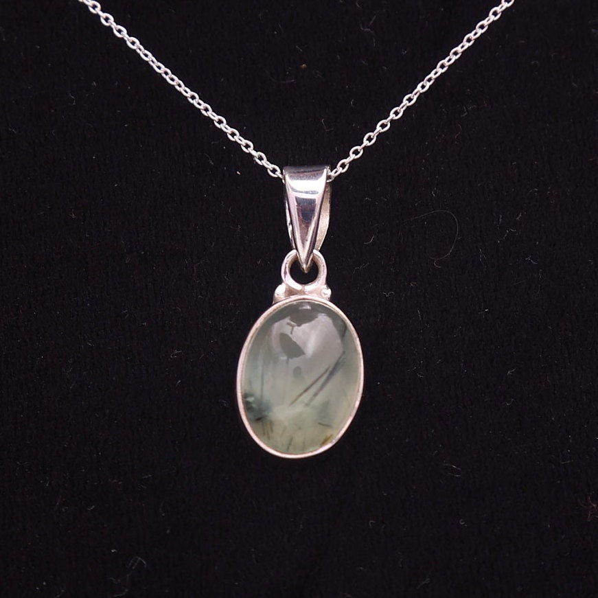 Prehnite Sterling Silver Pendant