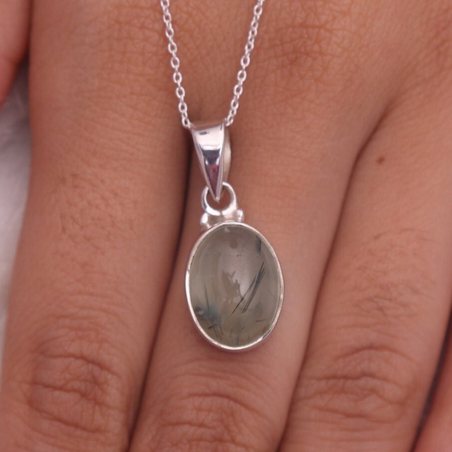 Prehnite Sterling Silver Pendant