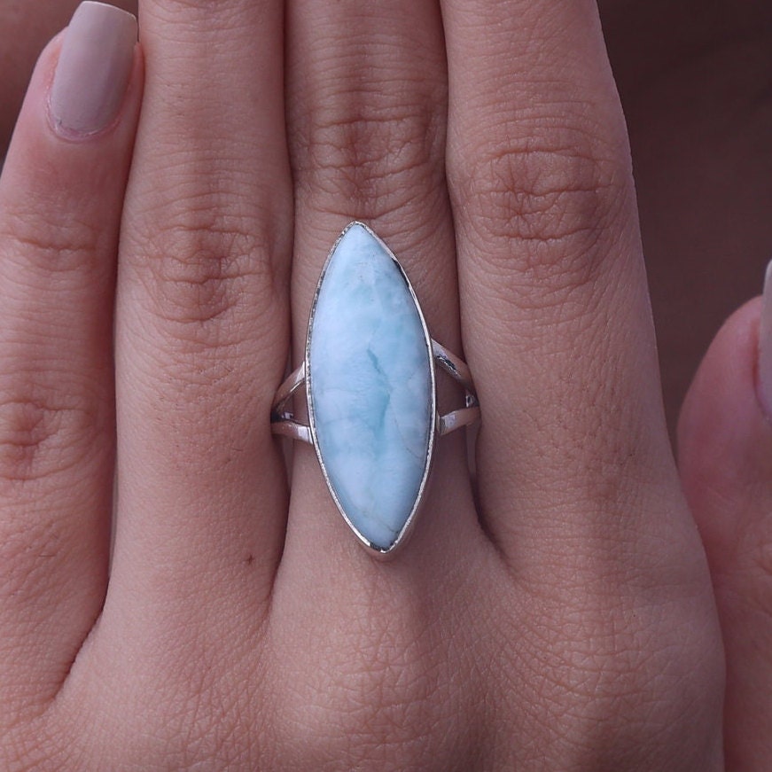 Dominican Larimar Sterling Silver Ring