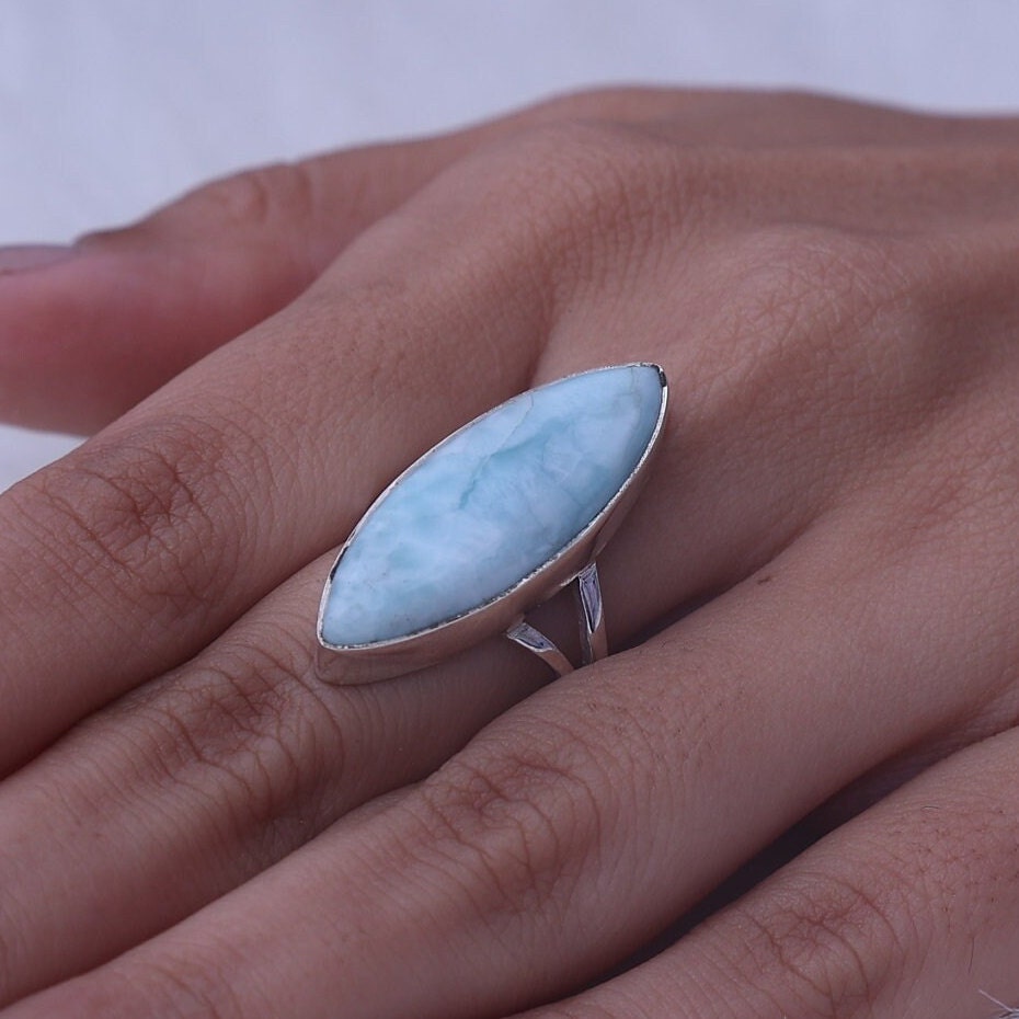 Dominican Larimar Sterling Silver Ring