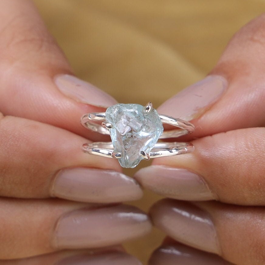 Aquamarine Sterling Silver Ring