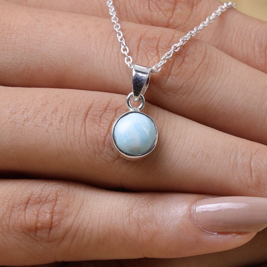 Dominican Larimar Sterling Silver Pendant