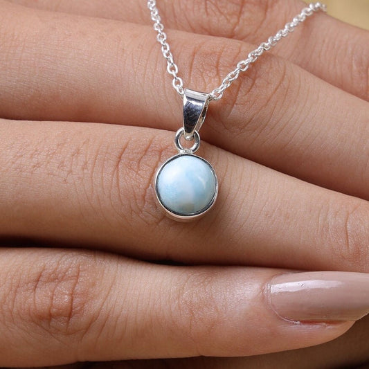 Dominican Larimar Sterling Silver Pendant