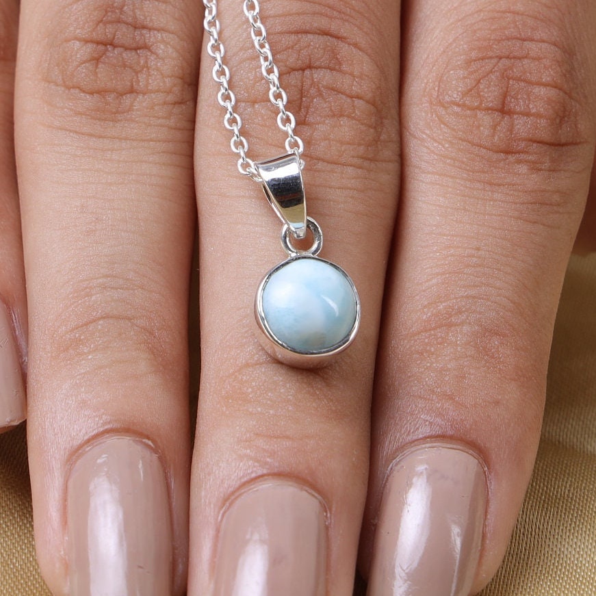 Dominican Larimar Sterling Silver Pendant