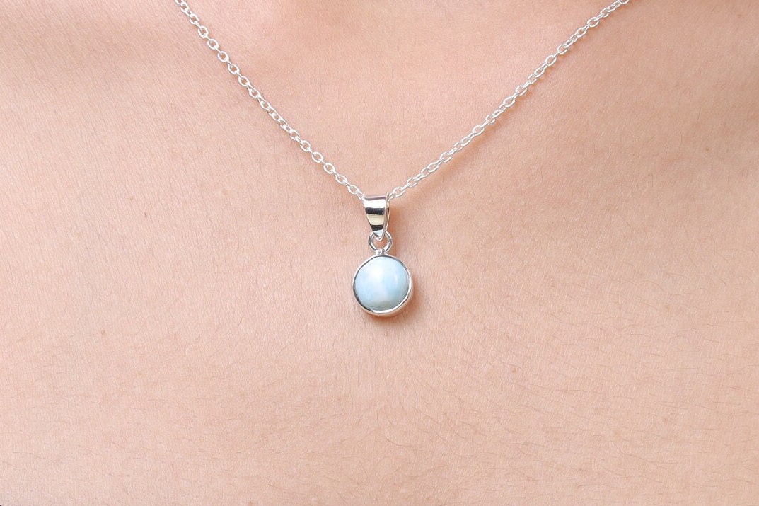 Dominican Larimar Sterling Silver Pendant