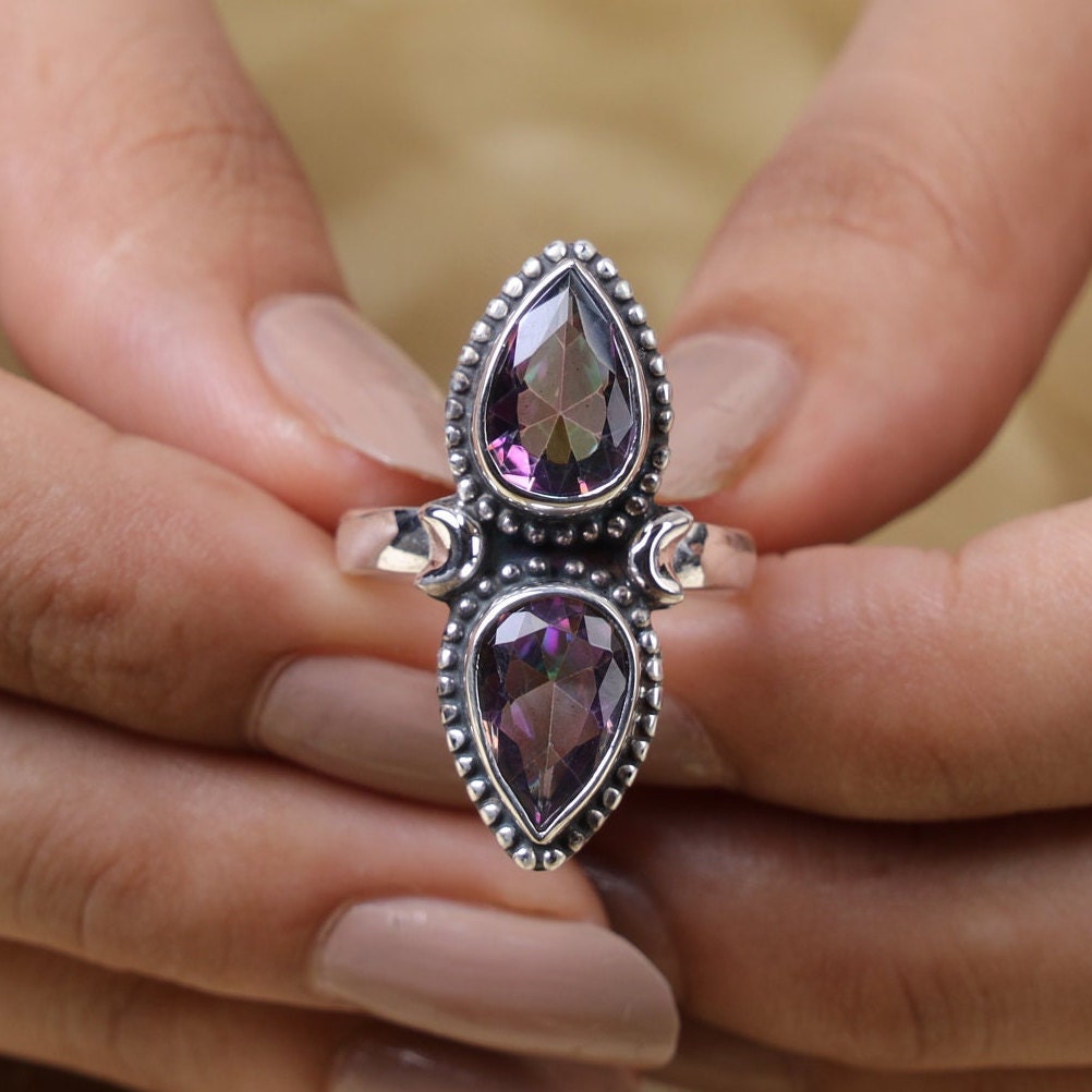 Mystic Topaz Sterling Silver Ring