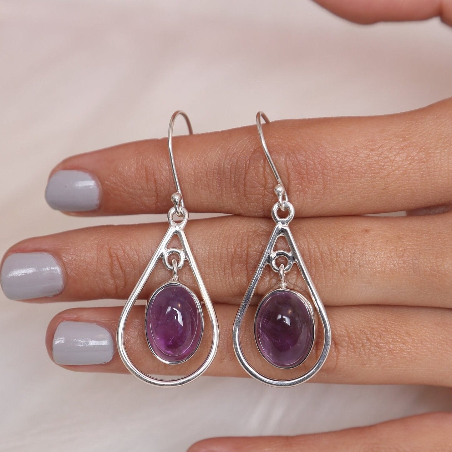 Amethyst Sterling Silver Earrings