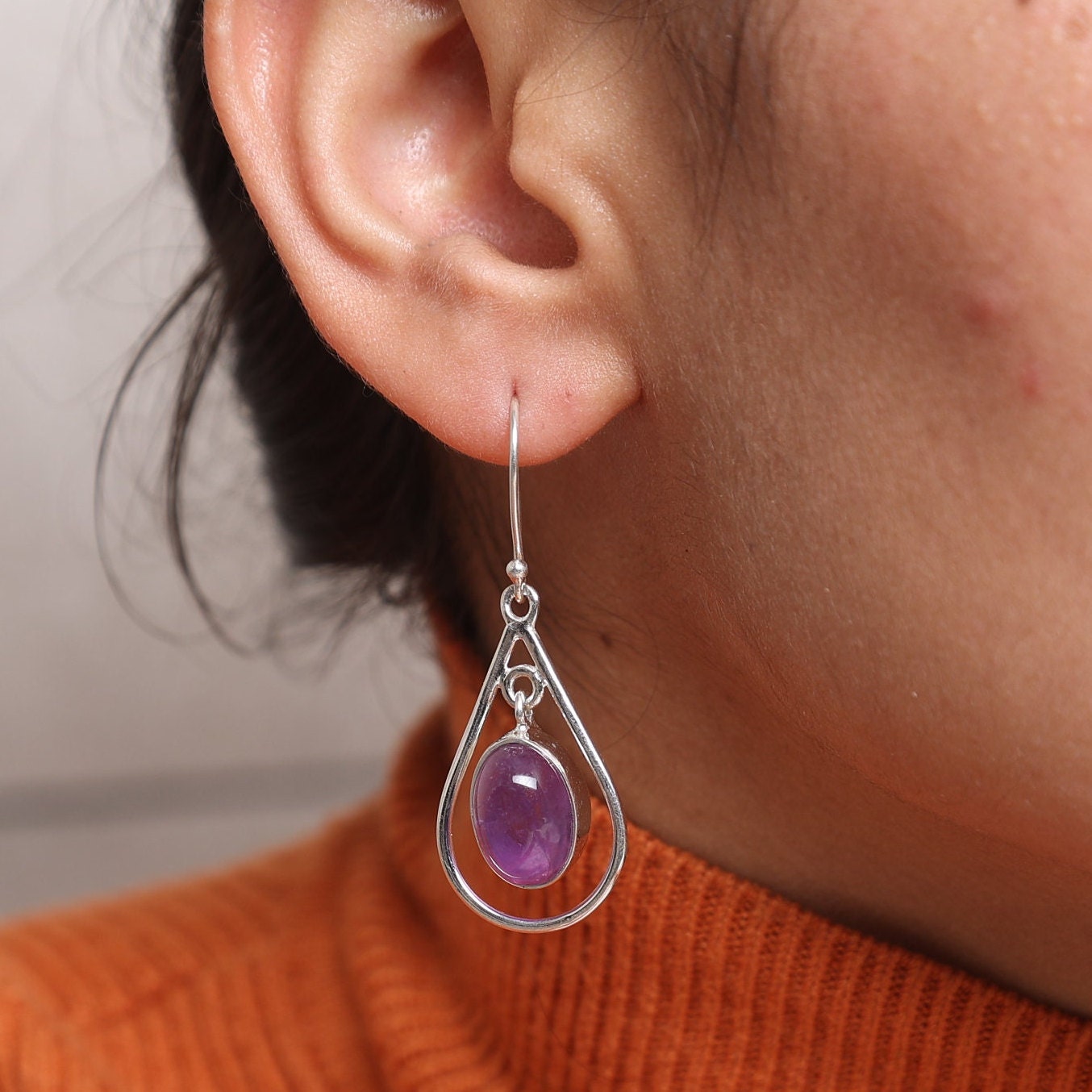 Amethyst Sterling Silver Earrings