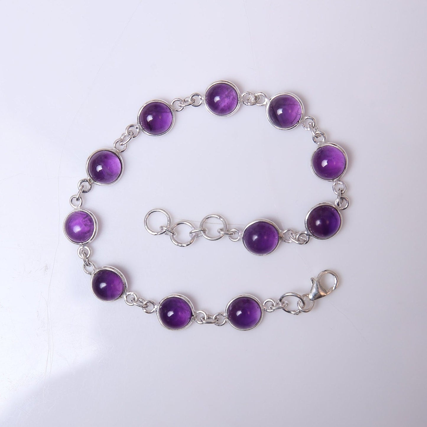 Amethyst Sterling Silver Bracelet