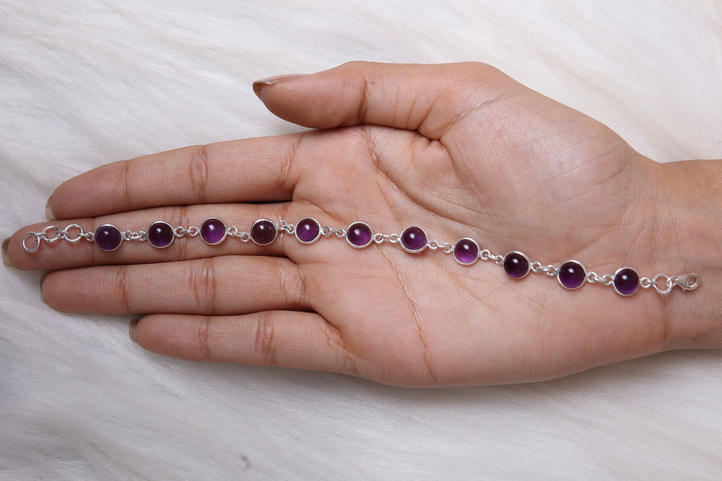 Amethyst Sterling Silver Bracelet