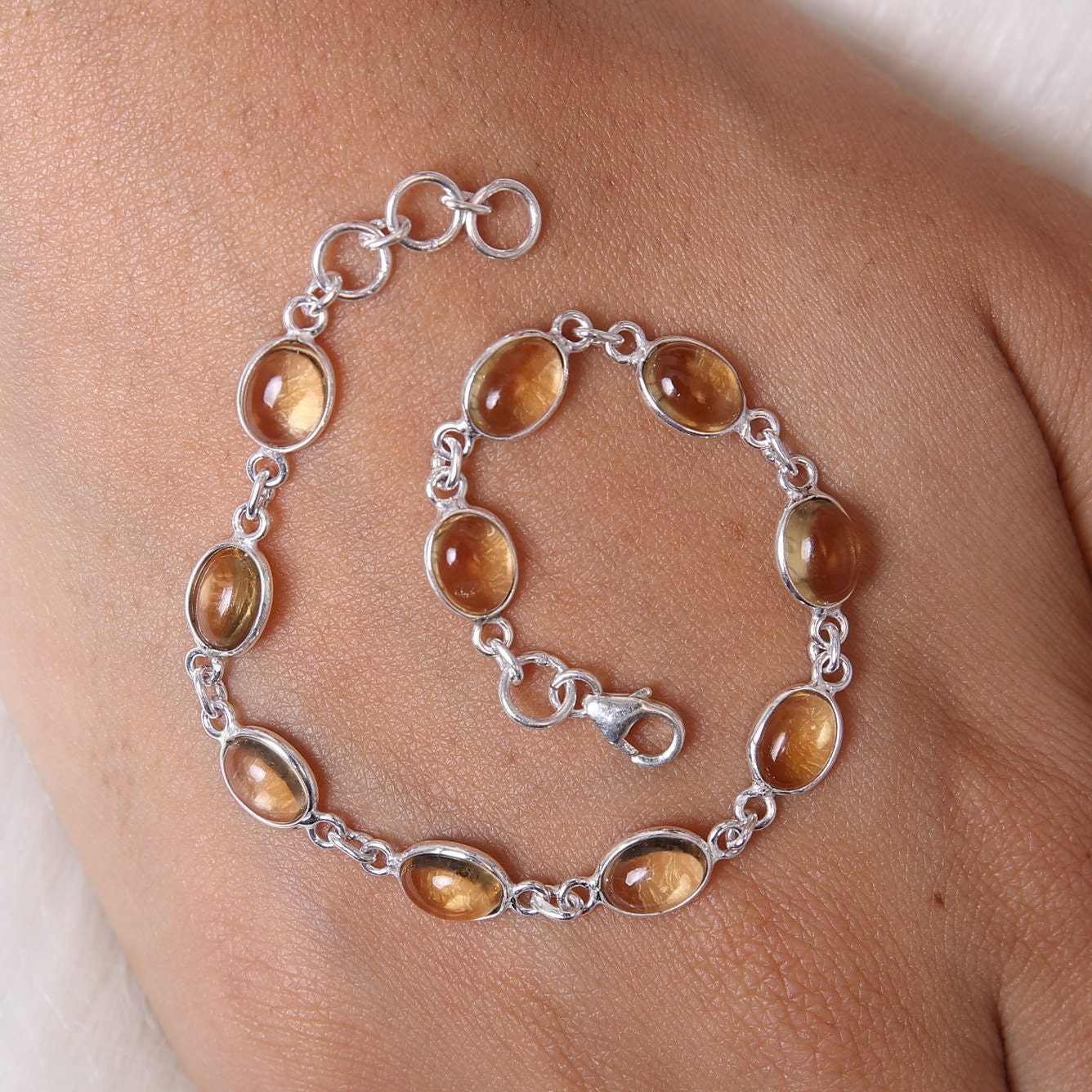 Citrine Sterling Silver Bracelet