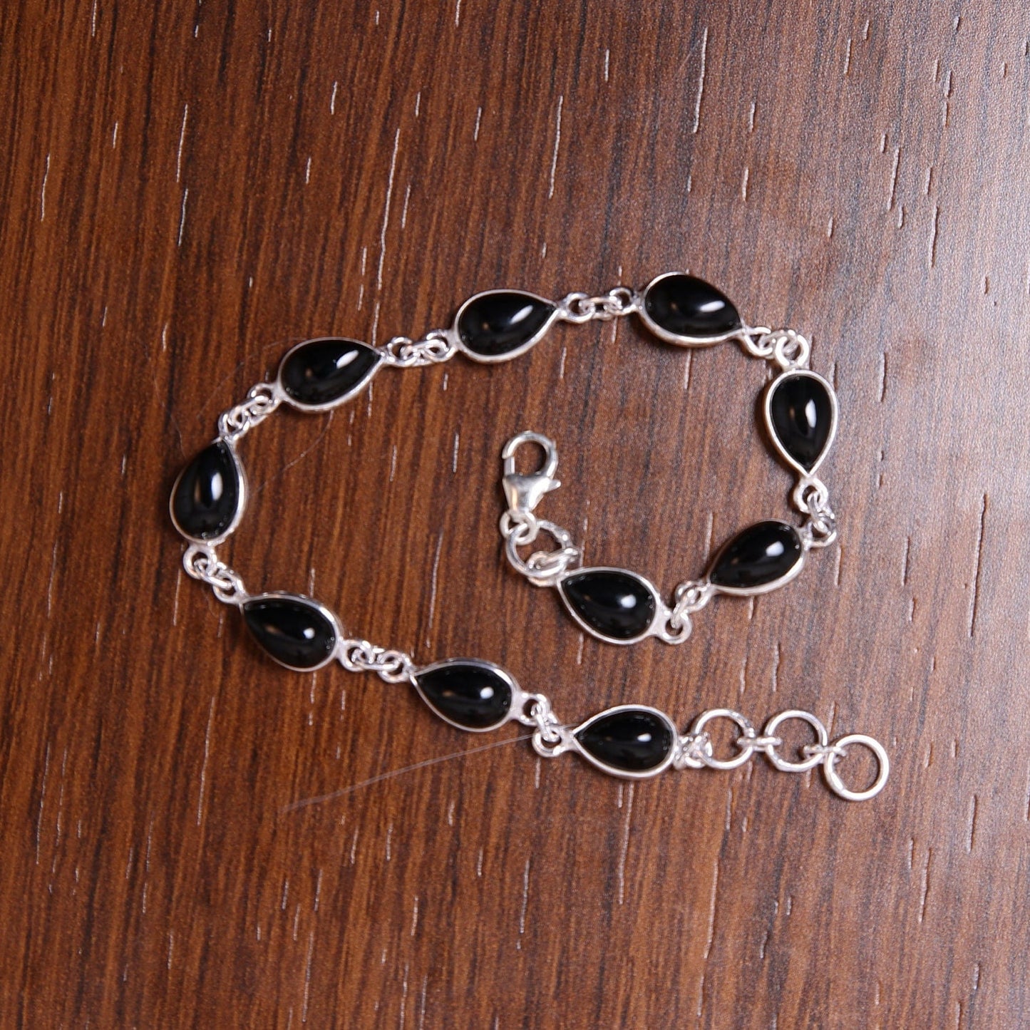 Black Onyx Sterling Silver Bracelet