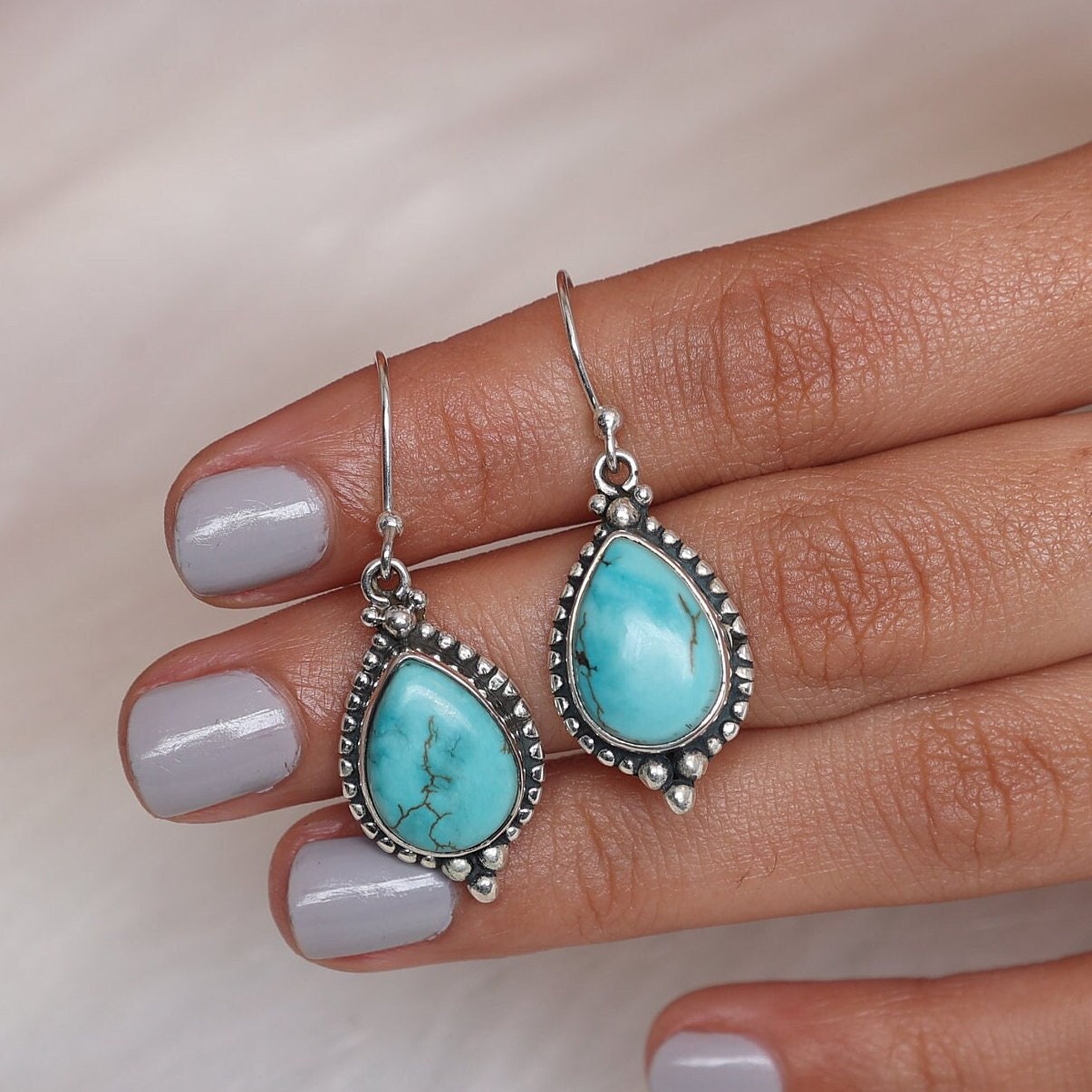 Arizona Turquoise Sterling Silver Earrings