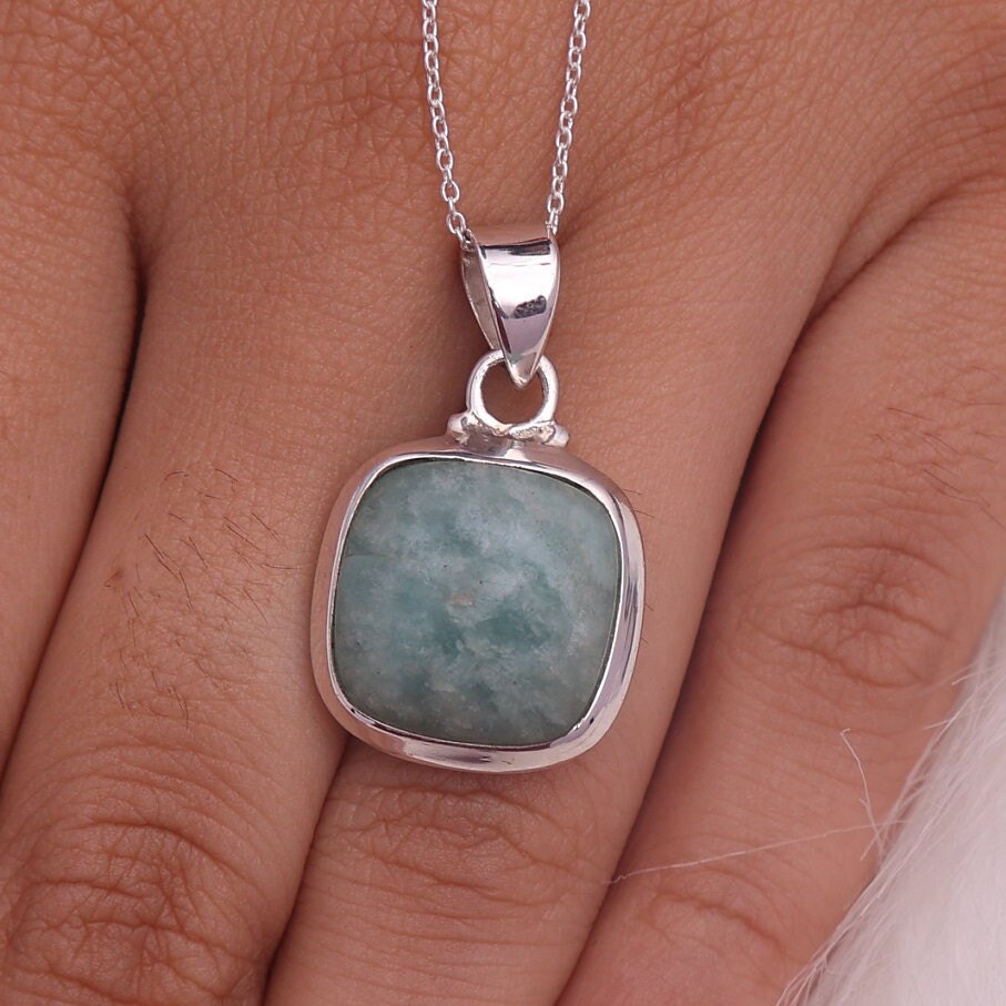 Amazonite Sterling Silver Pendant