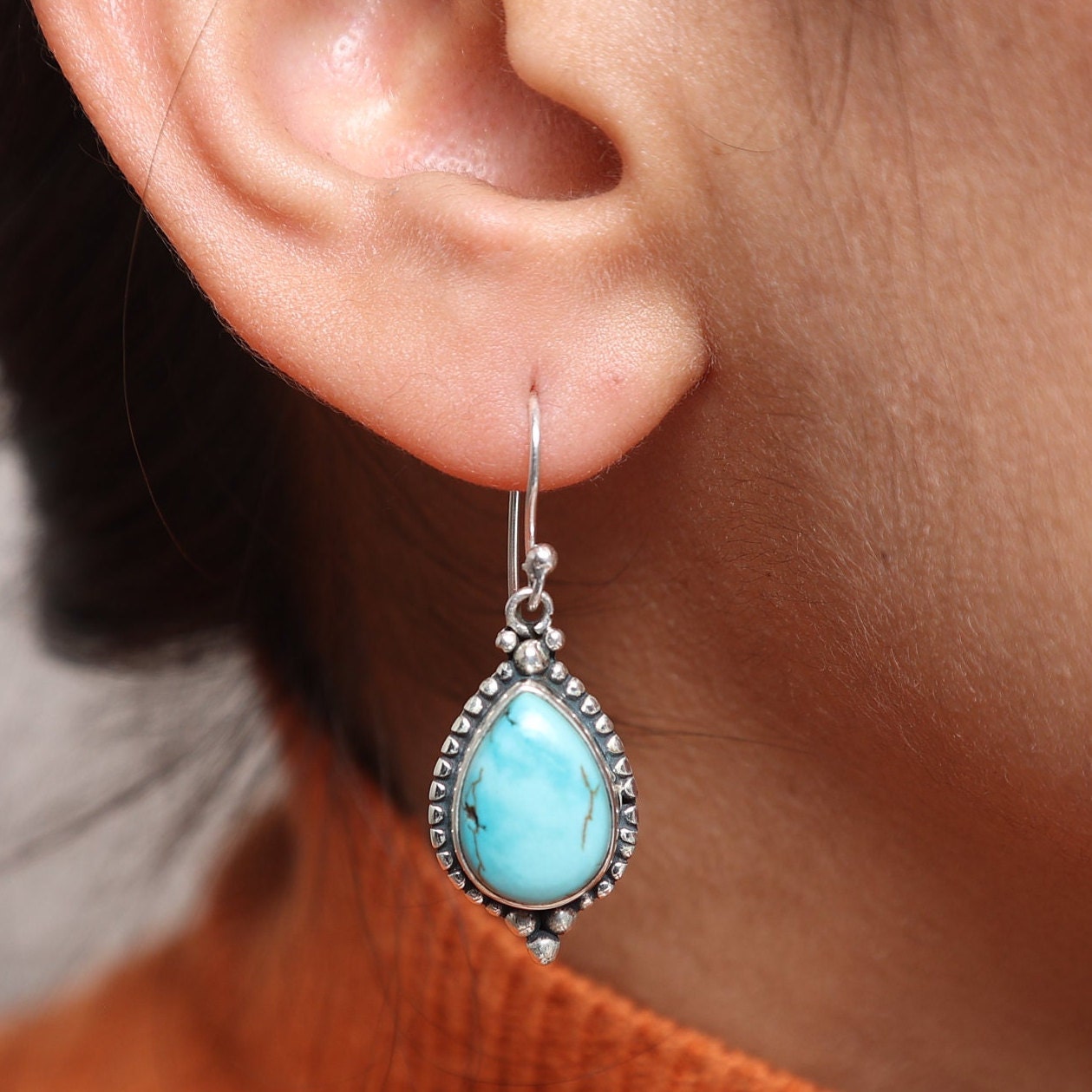 Arizona Turquoise Sterling Silver Earrings