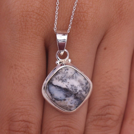 Dendrite Opal Sterling Silver Pendant