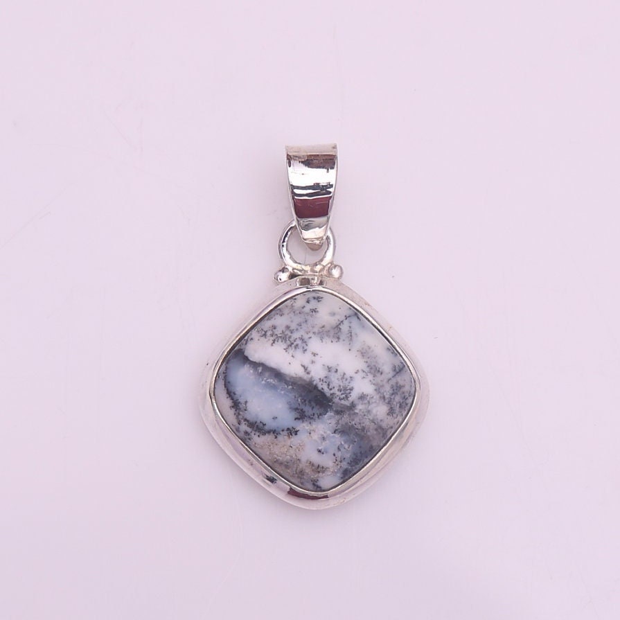 Dendrite Opal Sterling Silver Pendant