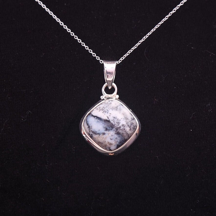 Dendrite Opal Sterling Silver Pendant