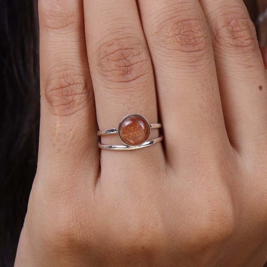 Sunstone Sterling Silver Ring