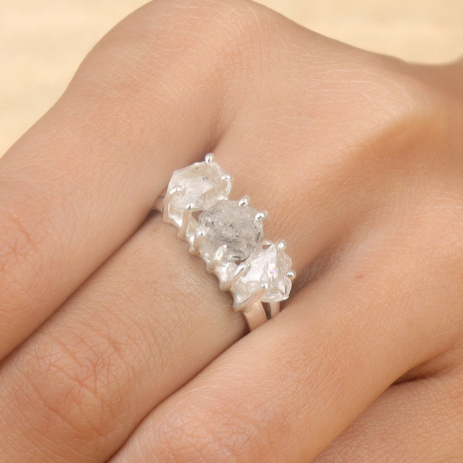 Herkimer Diamond Sterling Silver Ring