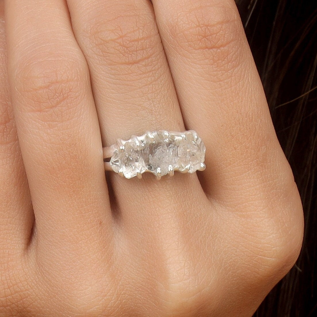 Herkimer Diamond Sterling Silver Ring