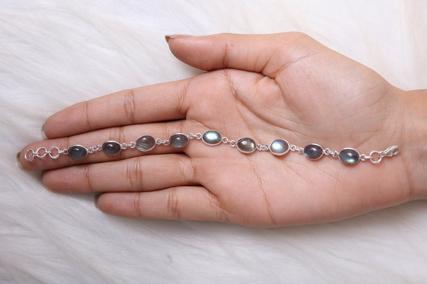 Labradorite Sterling Silver Bracelet