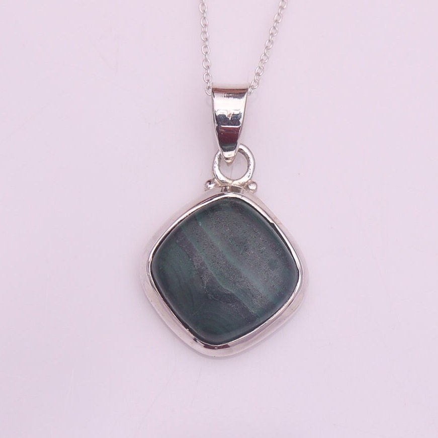 Malachite Sterling Silver Pendant